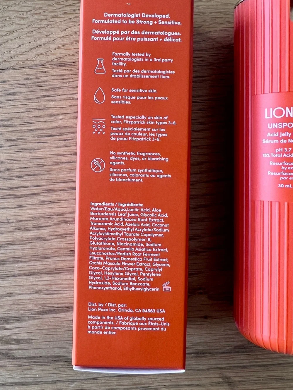 Brand new Lion Pose UNSPOTTED 4X® Acid Jelly Night Serum (30ml)